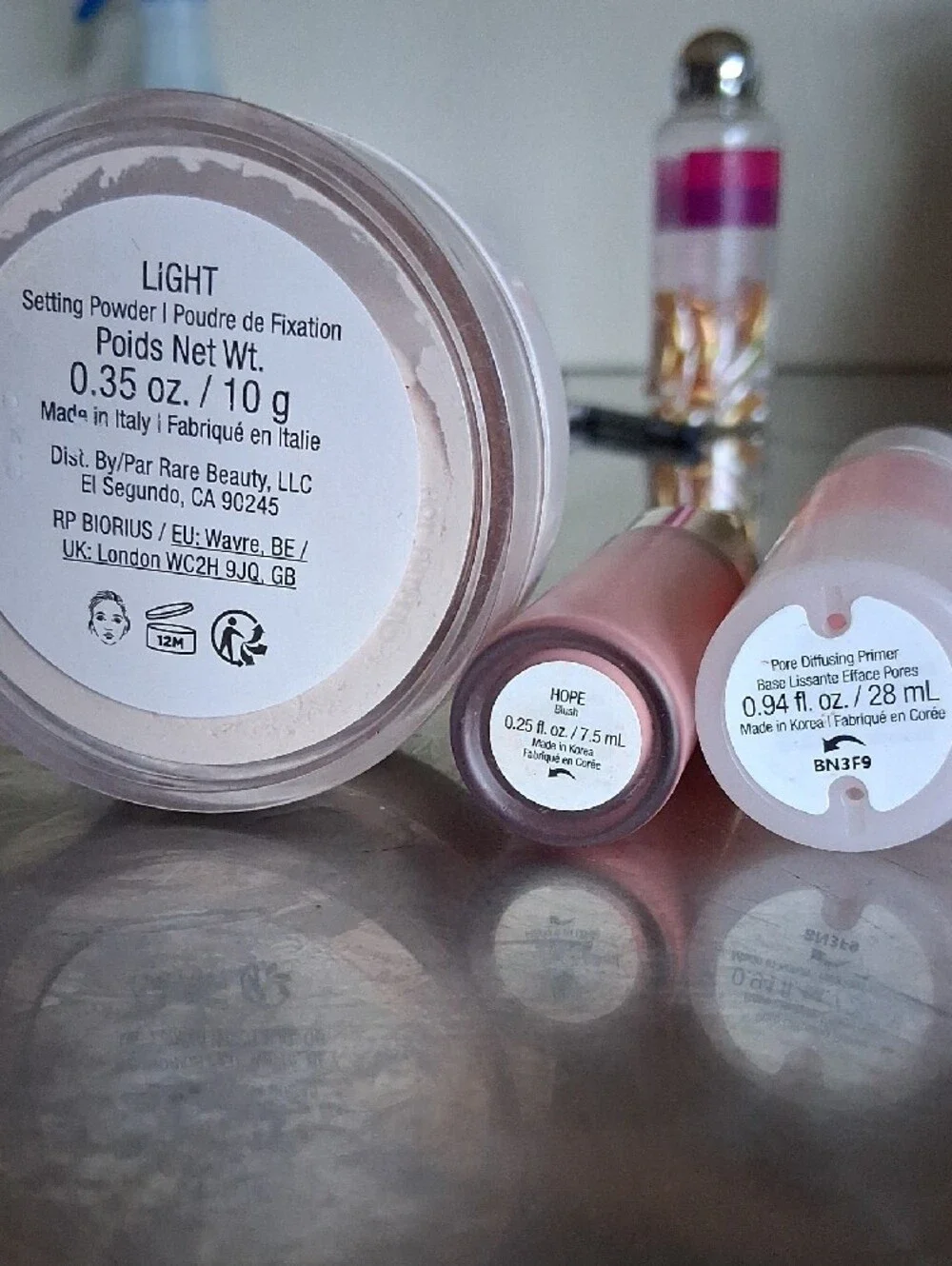 Rare Beauty HOPE Blush & Pore Diffussing Primer& LIGHT Setting Powder